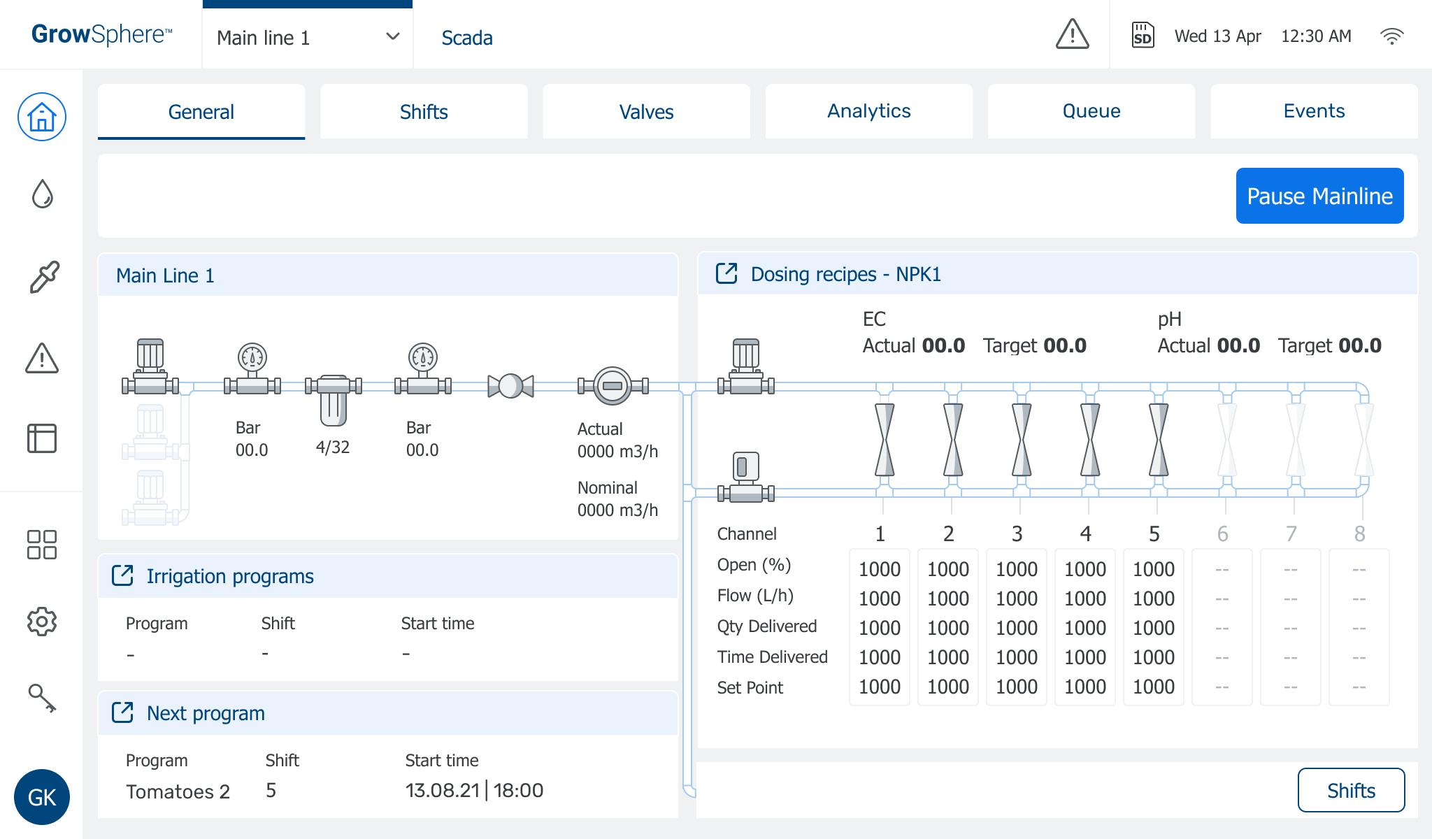 Redesigned dashboard — system status at a glance
