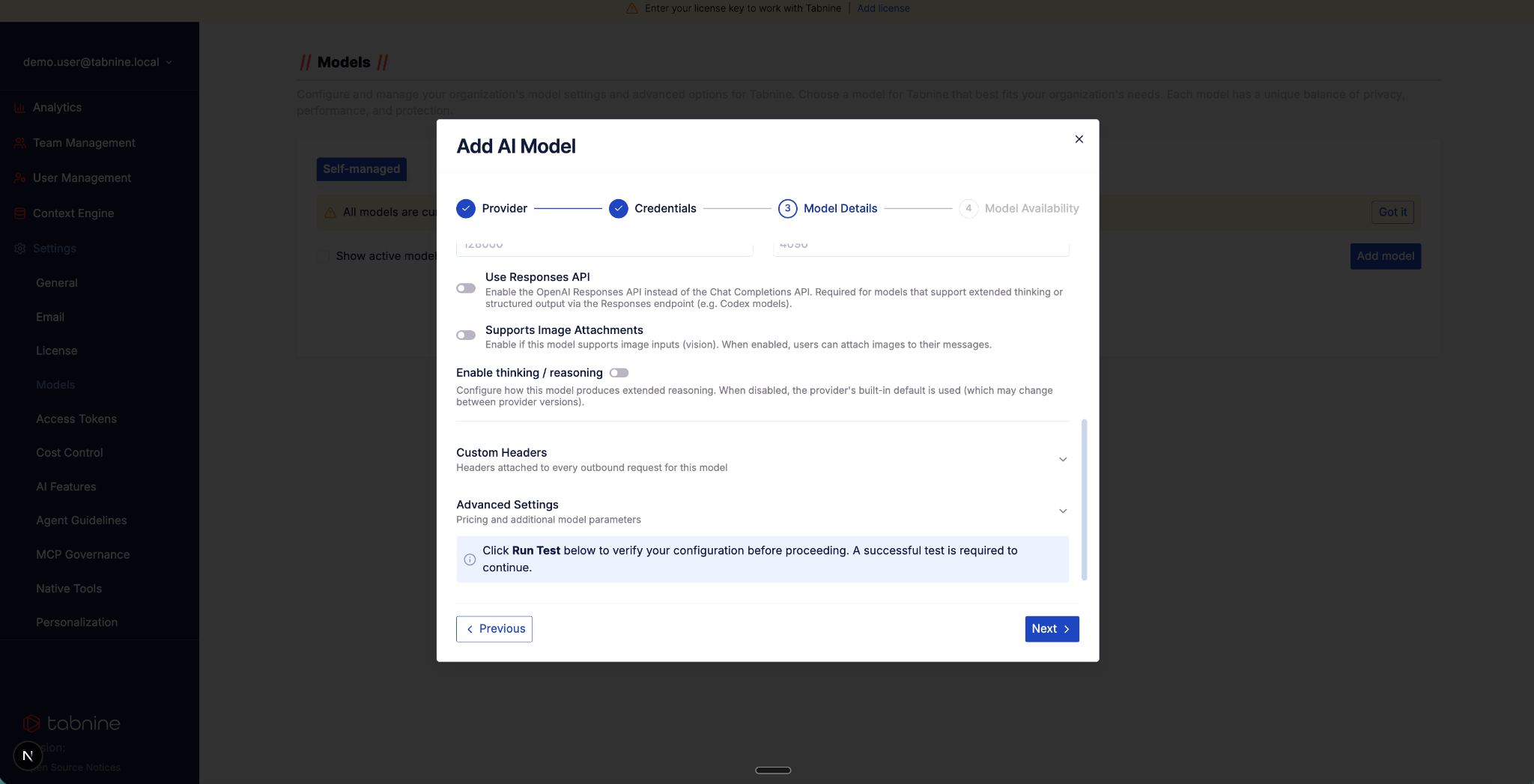 Required testing — before test
